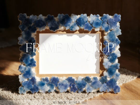 Download Blue Crystal Frame Mockup - Crystal frame Collection
