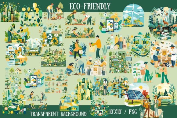 Download Eco-Friendly Cliparts - Premium Bundle