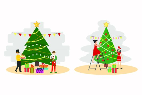 Download Christmas Decorative Holiday Vector Set - Decor Collection